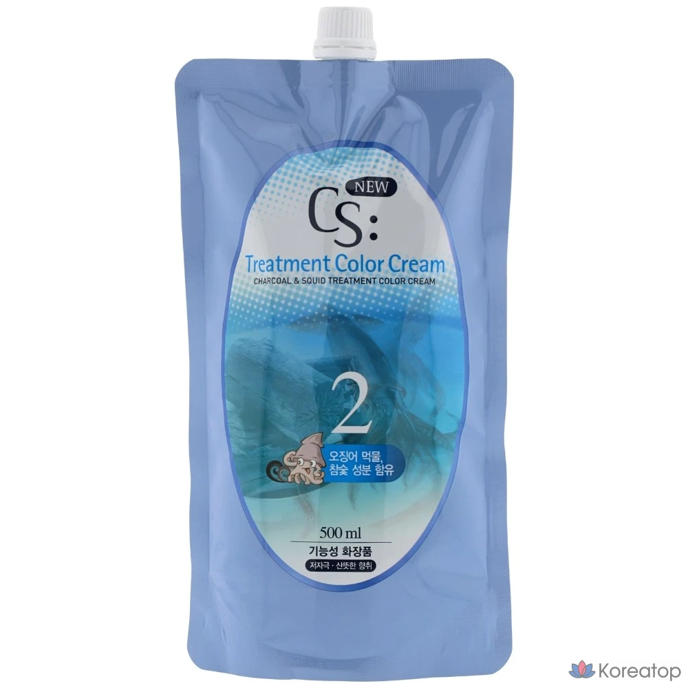 Крем-краска для волос Somang CS Treatment Squid Ink Color Cream, 500 мл, темно-коричневый, 1 шт.