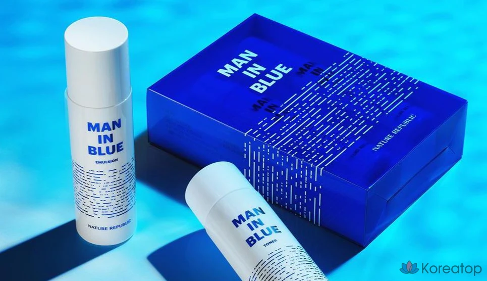 Набор косметики Nature Republic Men in Blue, 2 предмета, 2 комплекта., фото 4