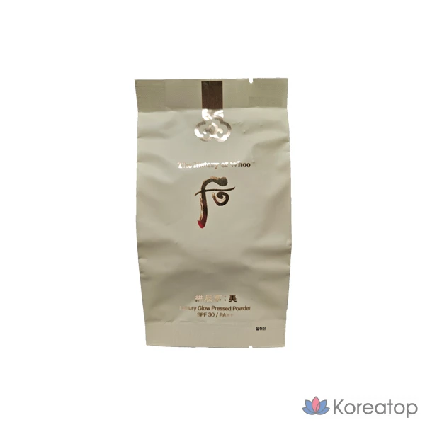Прессованная пудра The Whoo Gongjinhyang Mi Luxury Glow, 13 г, сменный блок, № 2, 1 шт.