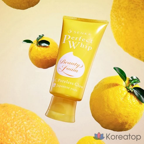 Очищающая пенка Senka NEW Perfect Whip Vitamin C Pore Glow, 100 г, 2 шт., фото 4