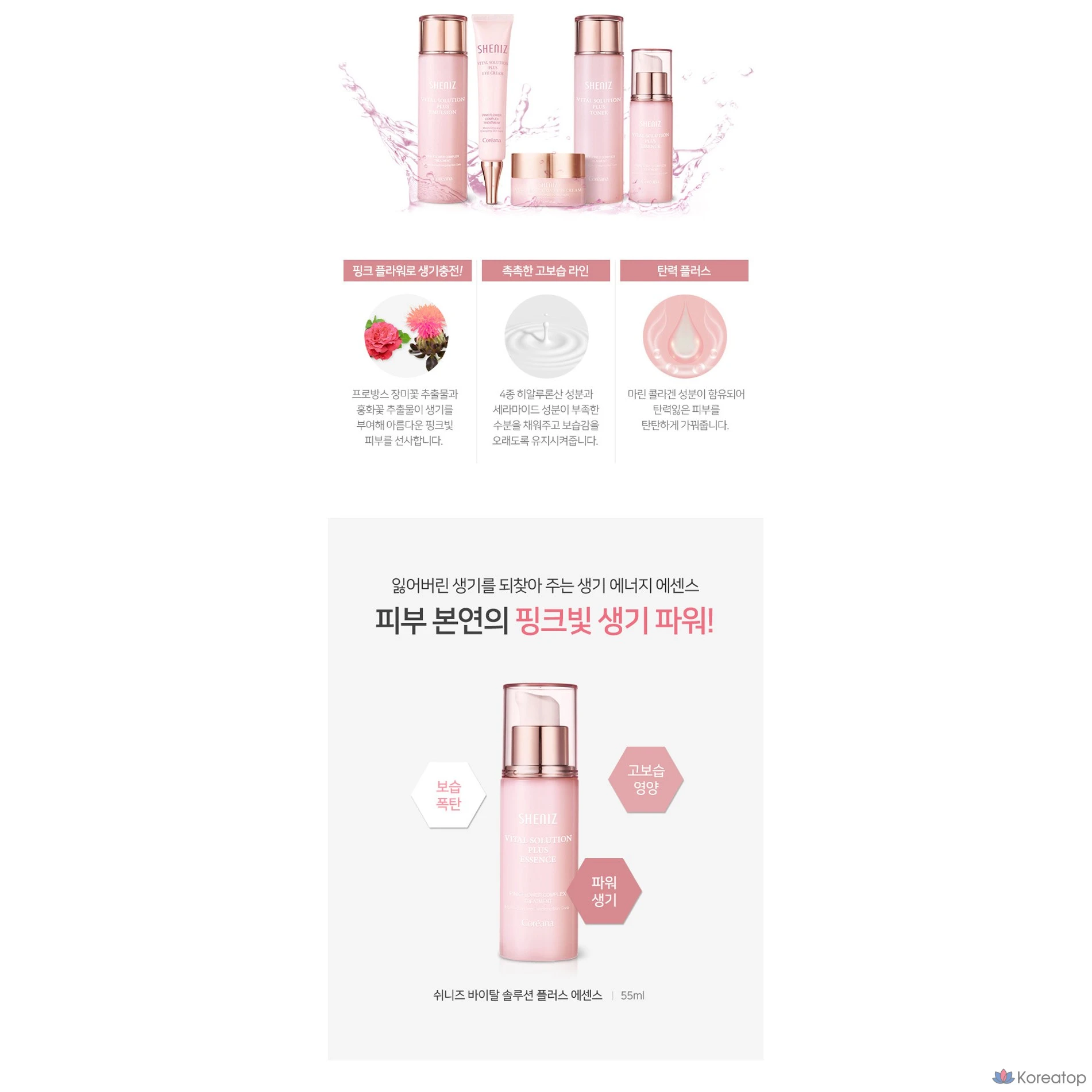 Эссенция Vital Solution Plus от Coreana Shine, 1 шт., 55 мл