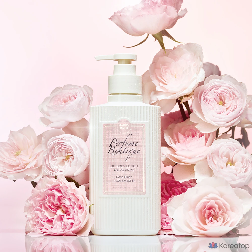 Парфюмерное масло-лосьон для тела Happy Bath Perfume Boutique с ароматом розы и шипровой воды, 350 г, 1 шт.