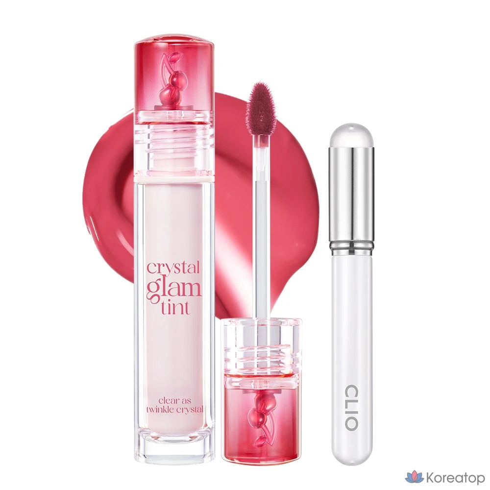 Тинт для губ Clio Crystal Glam + кисточка для губ, 1 шт., оттенок 027 «Медовая вишня»