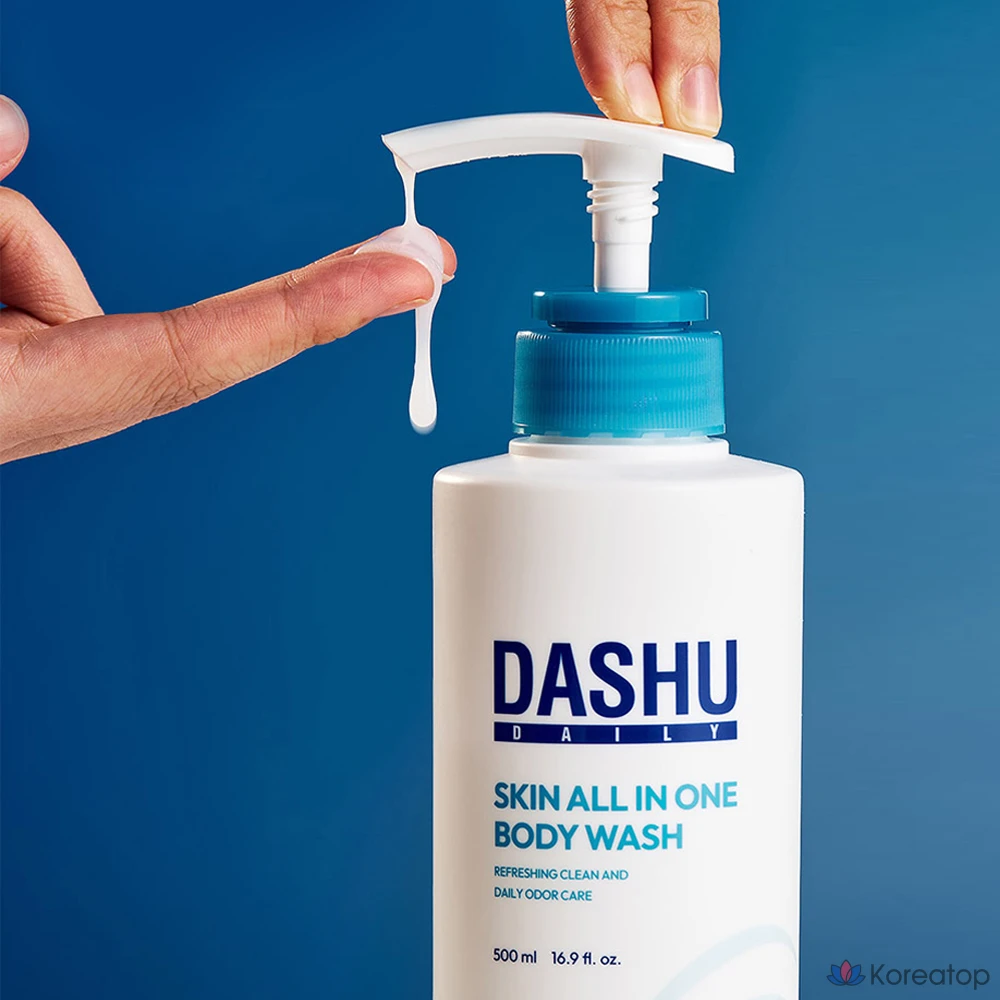Гель для душа DASHU Daily Skin All-in-One с ароматом морской воды, 500 мл, 1 шт.