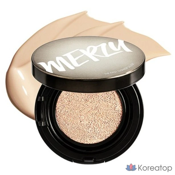 Тональный крем-кушон MERZY The First Glow 13 г SPF50+ PA+++, песочный цвет, 1 шт.