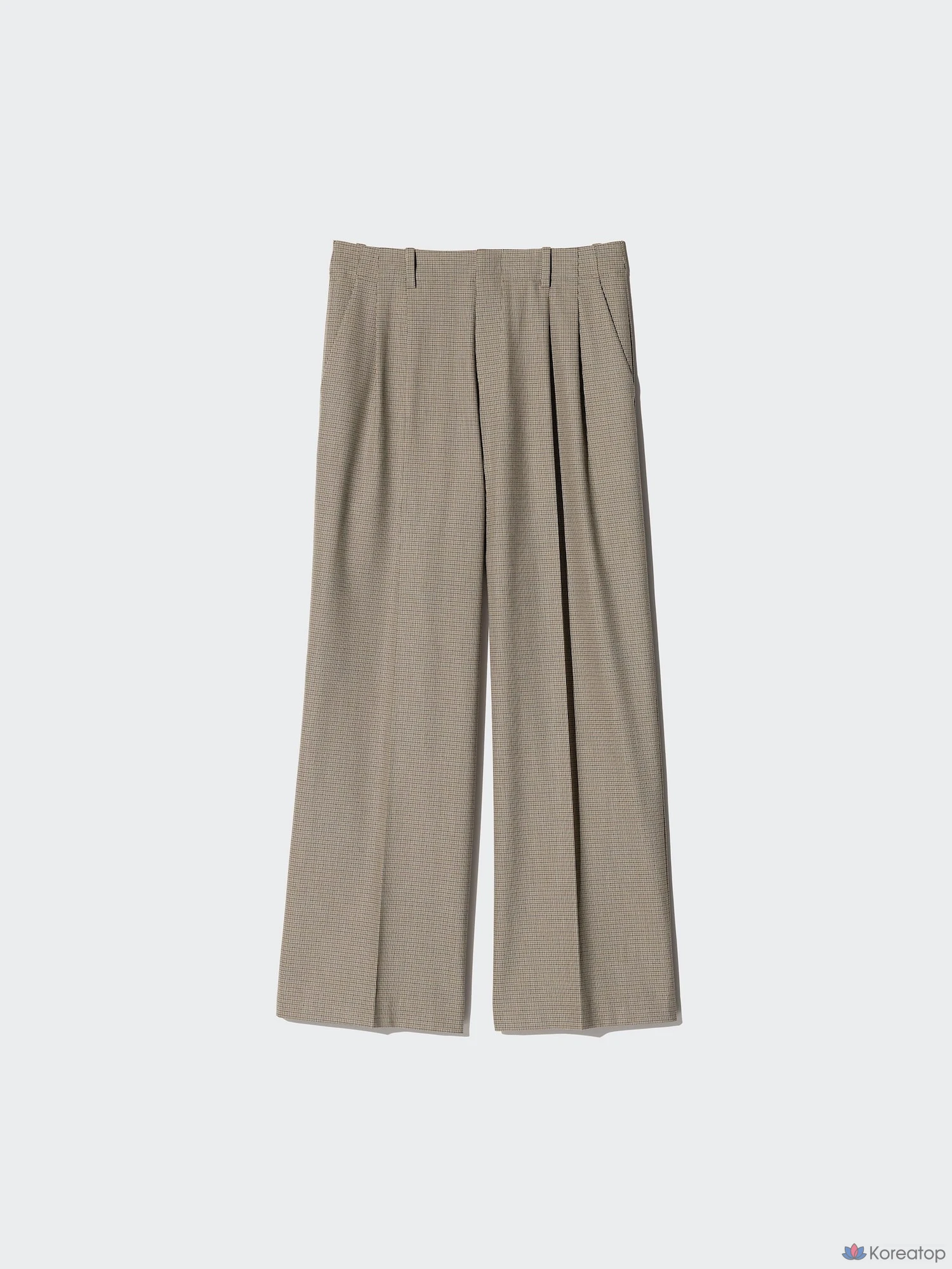 Брюки Uniqlo Smart Tuck Wide Pants, клетка