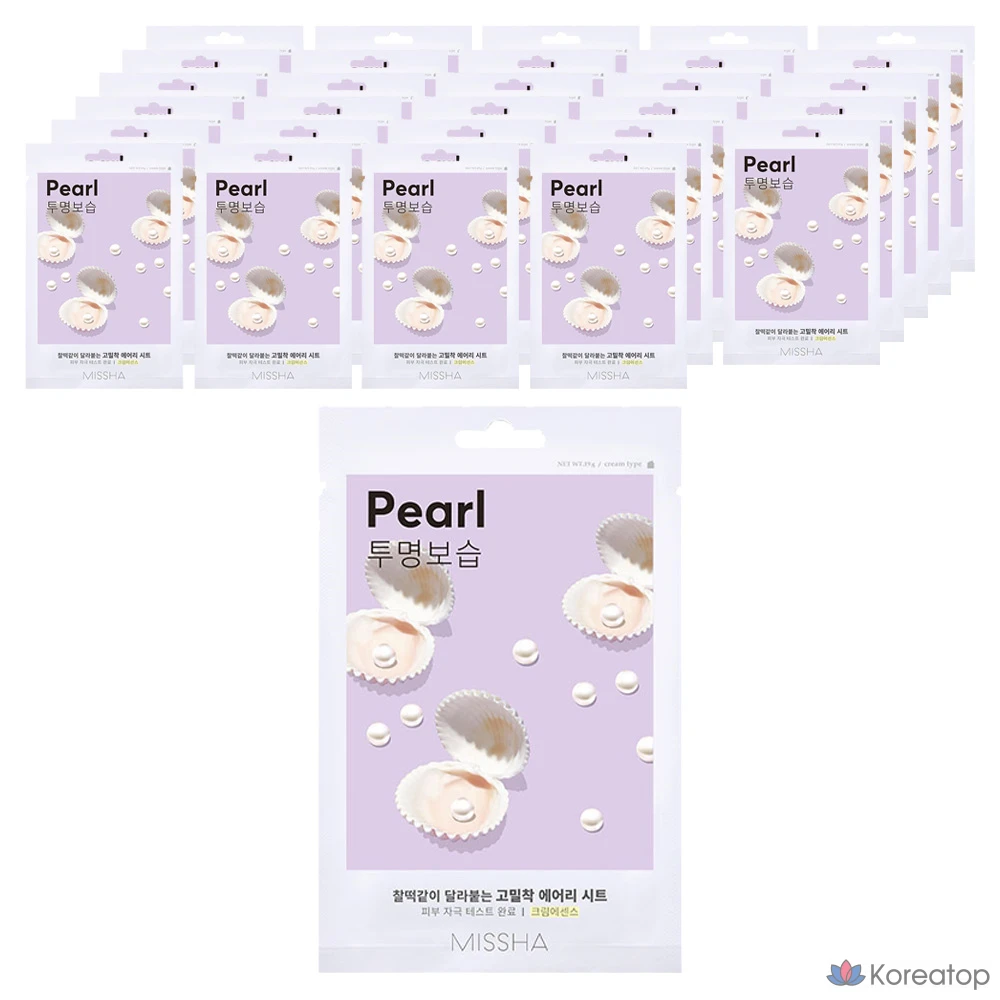 Тканевая маска Missha Airy Close-Fit Sheet Mask Pearl, 1 упаковка, 120 штук