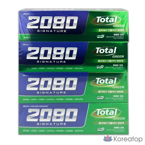 Зубная паста Dental Clinic 2080 Signature Total Green, 125 г, 4 шт.