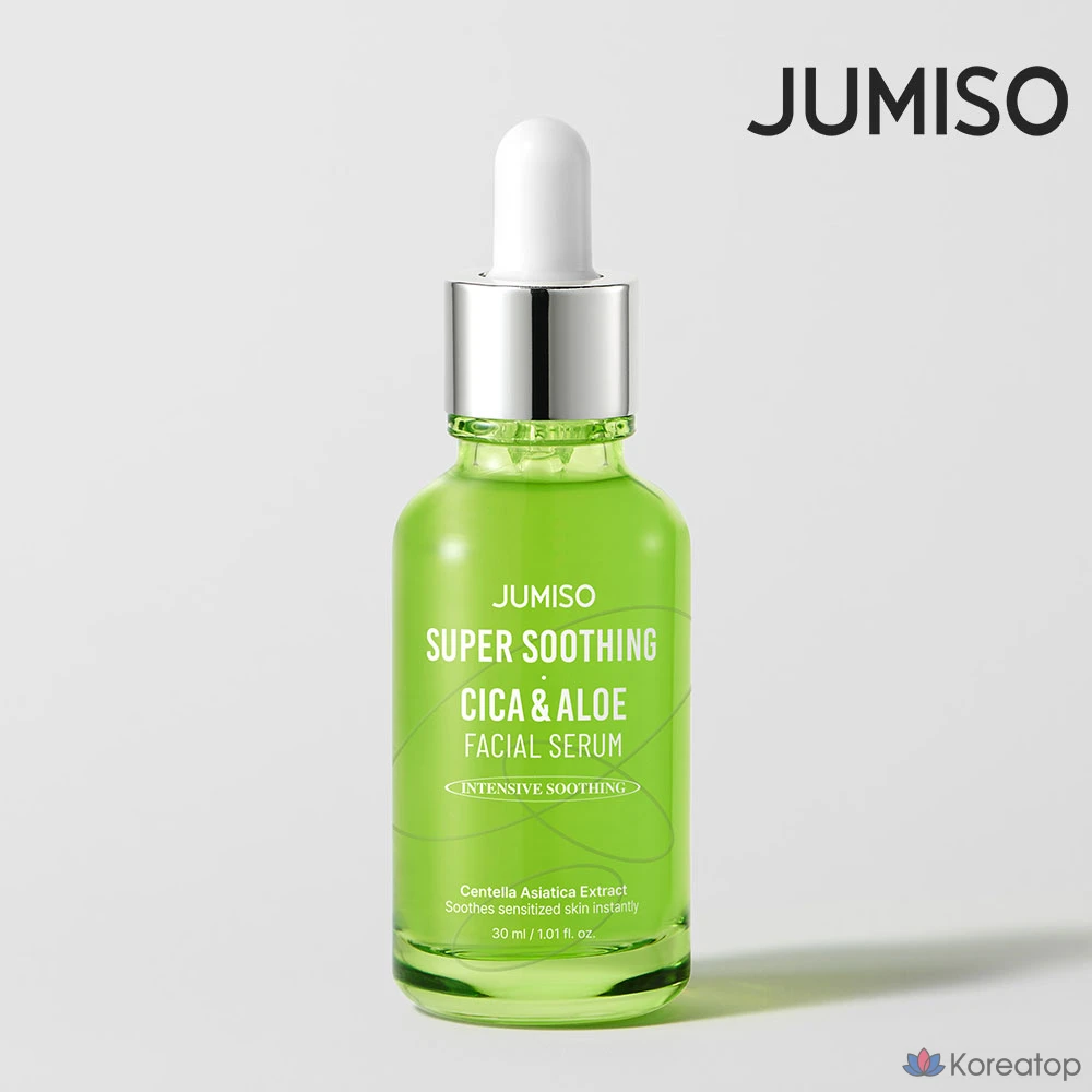 Jumiso Супер успокаивающая сыворотка для лица с цикой и алоэ, 1 шт., 30 мл