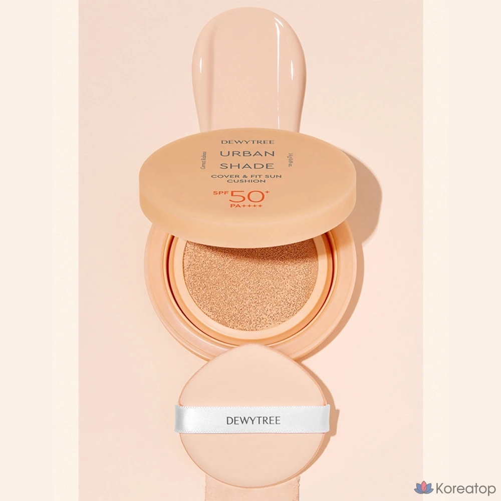 Солнцезащитный крем Dewytree Urban Shade Cover &amp; Fit Sun Cushion SPF50+ PA++++, 14 г, 1 шт.