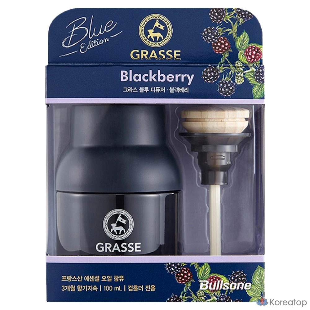 Диффузор Bullsone Grass Blue, Blackberry, 100 мл, 1 шт.