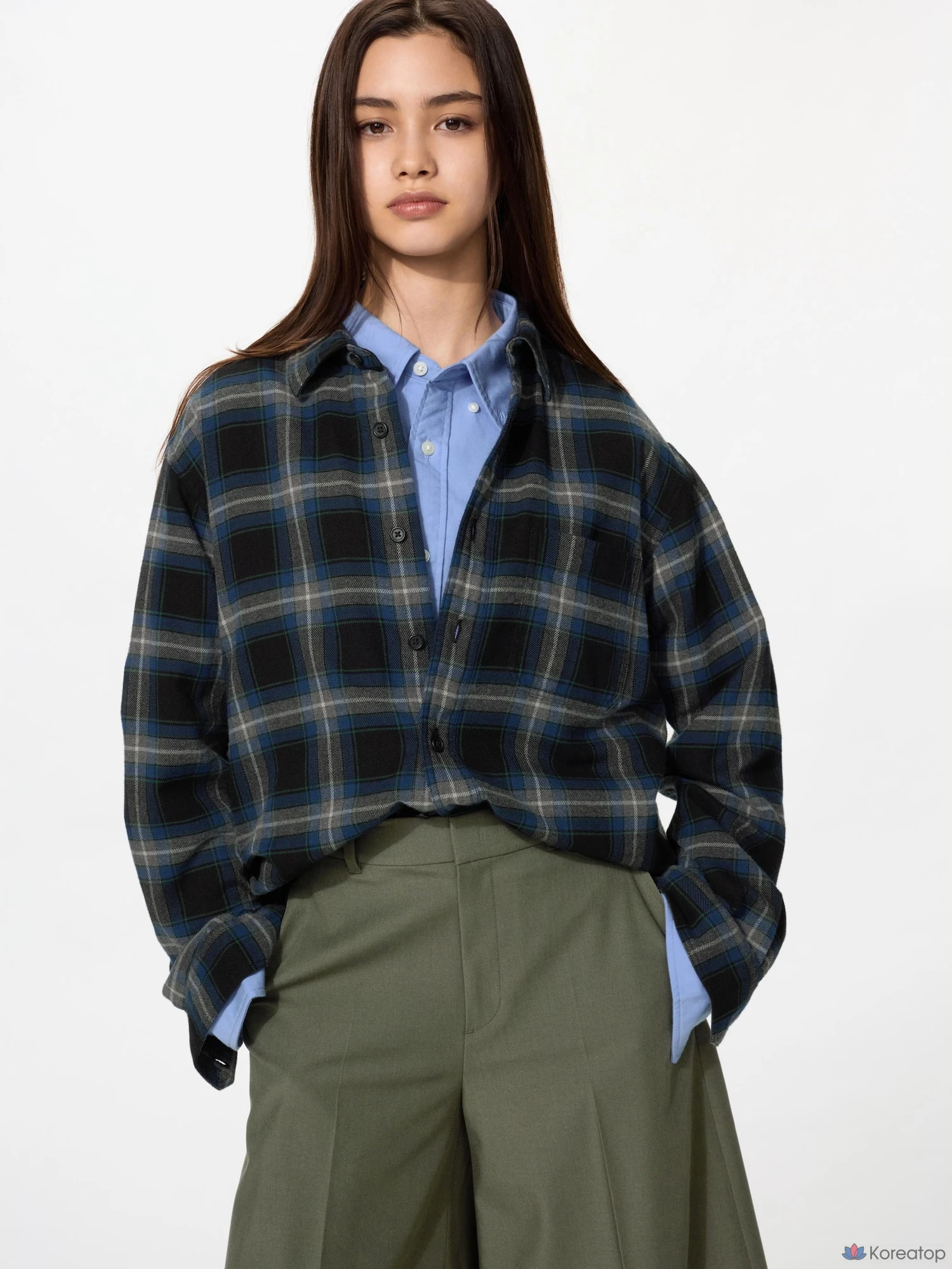 Рубашка Uniqlo Flannel Shirt Tartan Check E