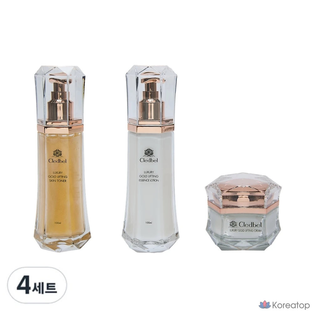 Clédbel Luxury Gold Lifting Basic Full Set Skin + Lotion + Cream, 4 набора