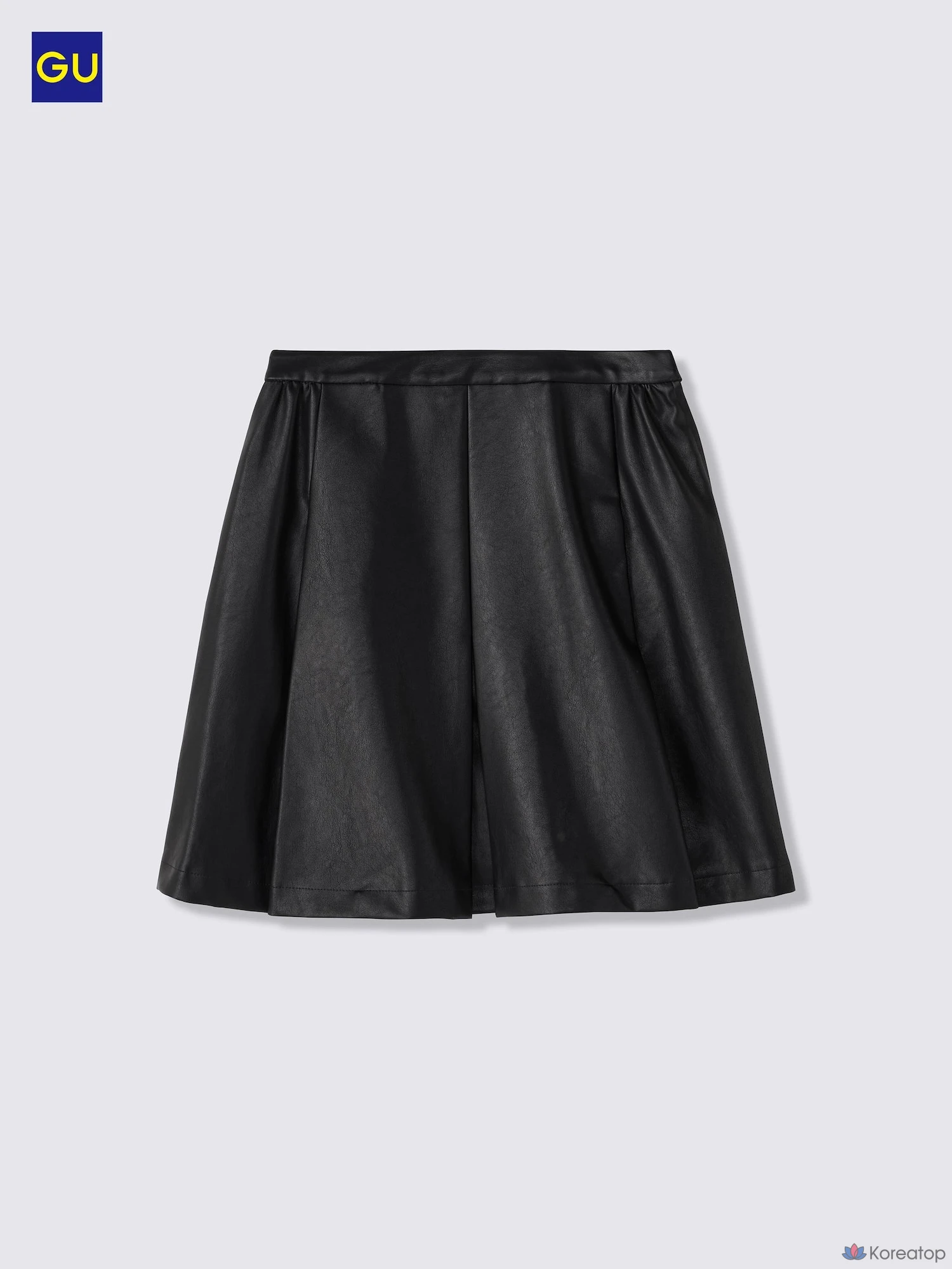 Юбка Uniqlo Box Pleated Skirt Faux Leather