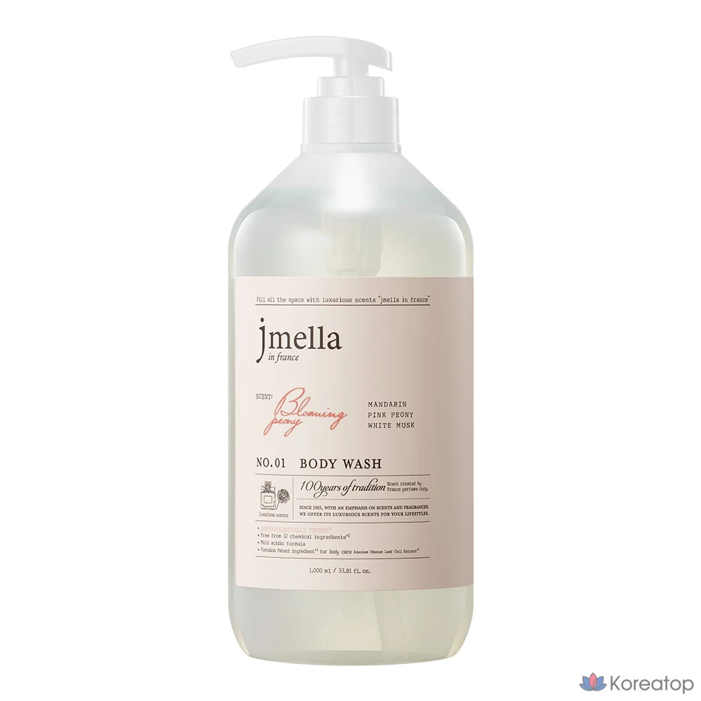 Гель для душа Jmella «Цветущий пион», 1 л, 1 шт.