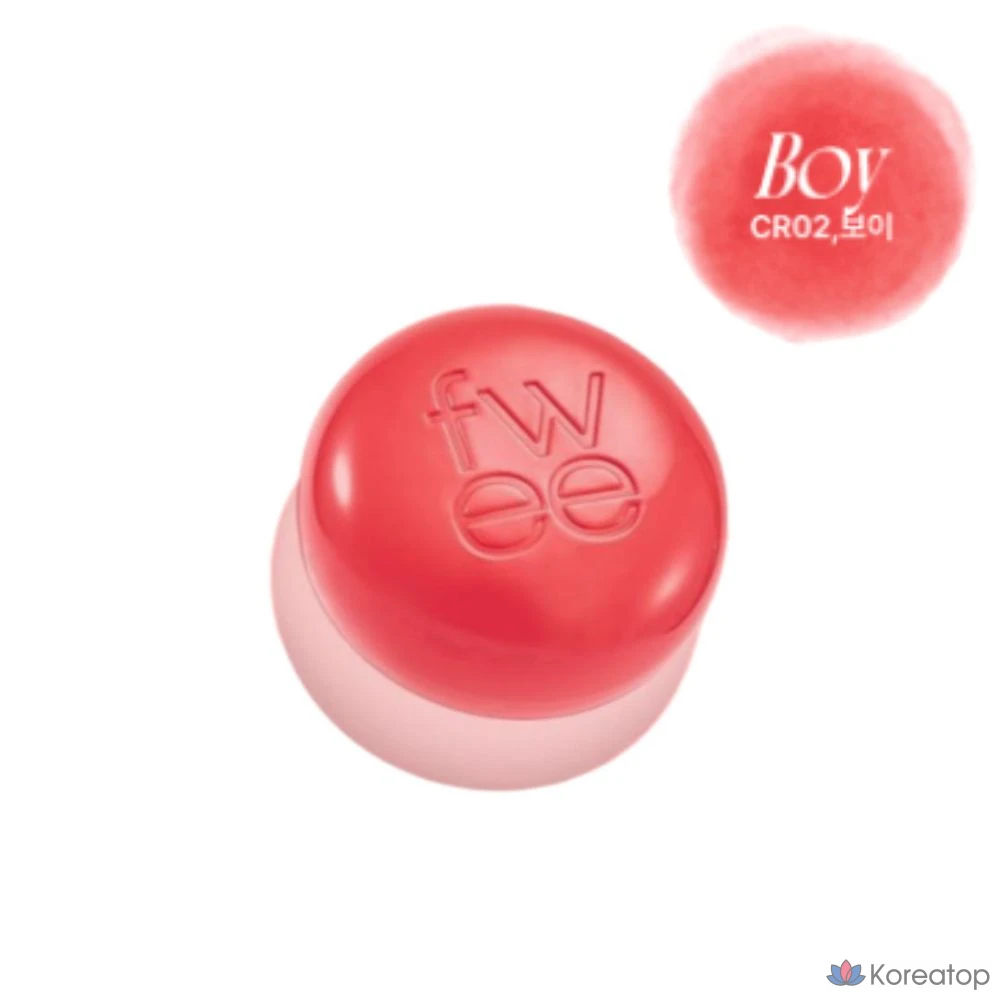 Тинт для губ и щек fwee Lip & Cheek Blurry Pudding Pot, оттенок BOY (CR02), 5 г, 1 шт.