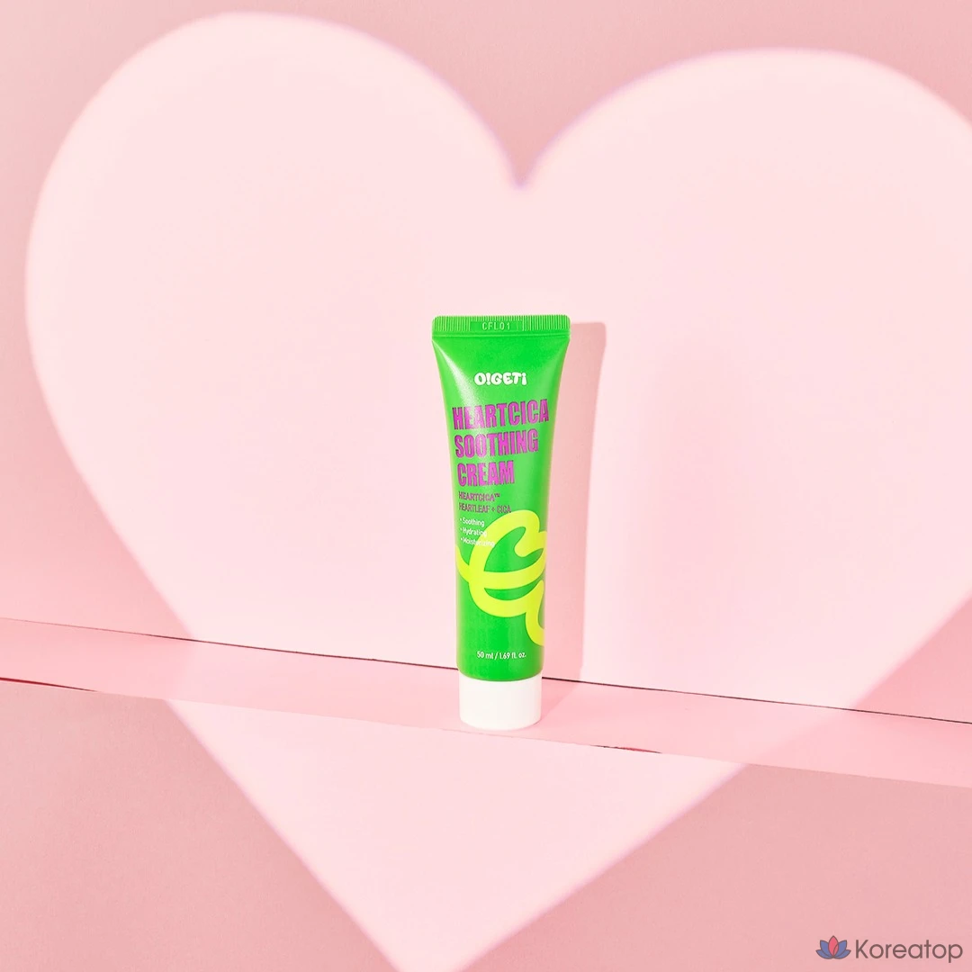 Успокаивающий крем O!GETi Heart Cica, 1 шт., 50 мл