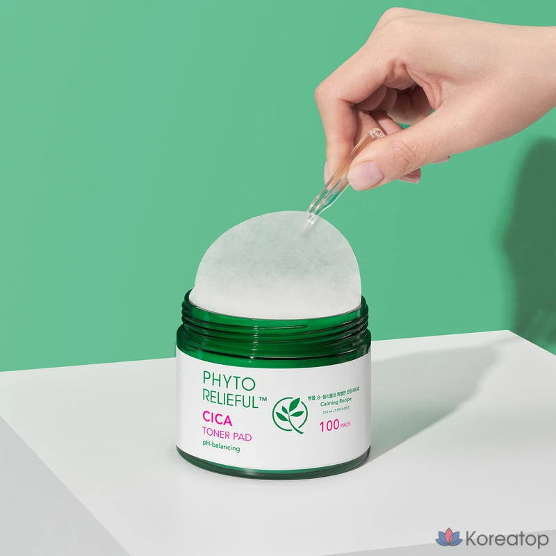 Тонизирующие подушечки для лица Thank You Farmer Phyto Lilyful Cica, 210 мл, 100 листов, 1 шт.