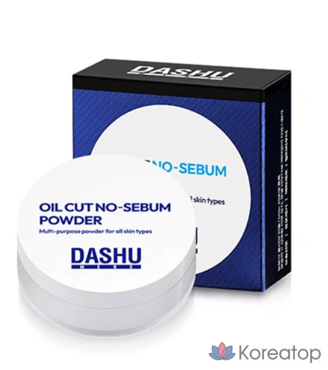 Мужская пудра DASHU Oil Cut No-Sebum Powder, 5 г, белая, 1 шт.