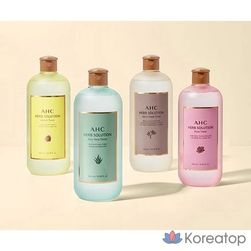 Тонер Алое для чувствительной кожи AHC Herbal Solution, 500 мл