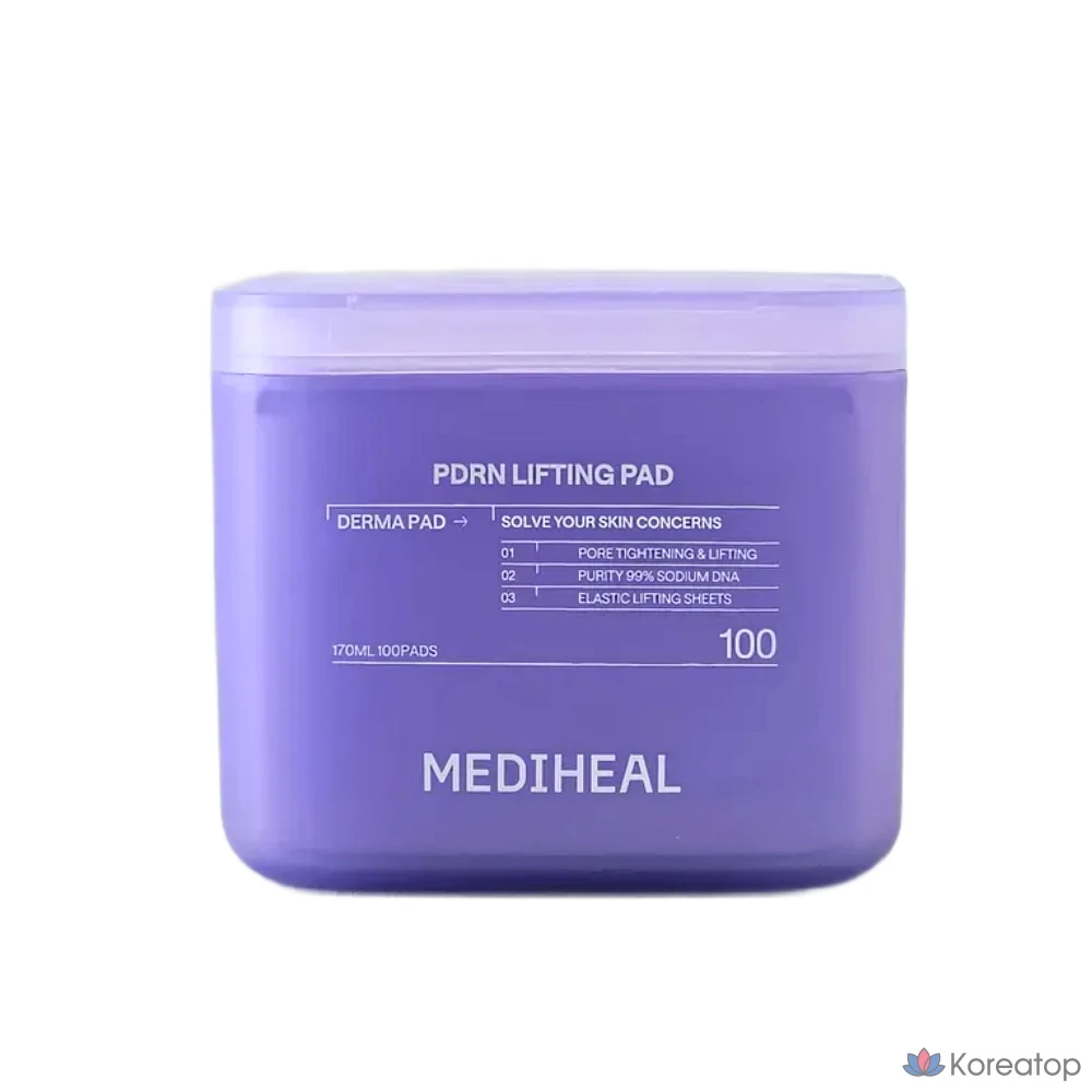 Подушечки для подтяжки пор Mediheal Derma PDRN второго поколения, 1 шт., 100 листов.