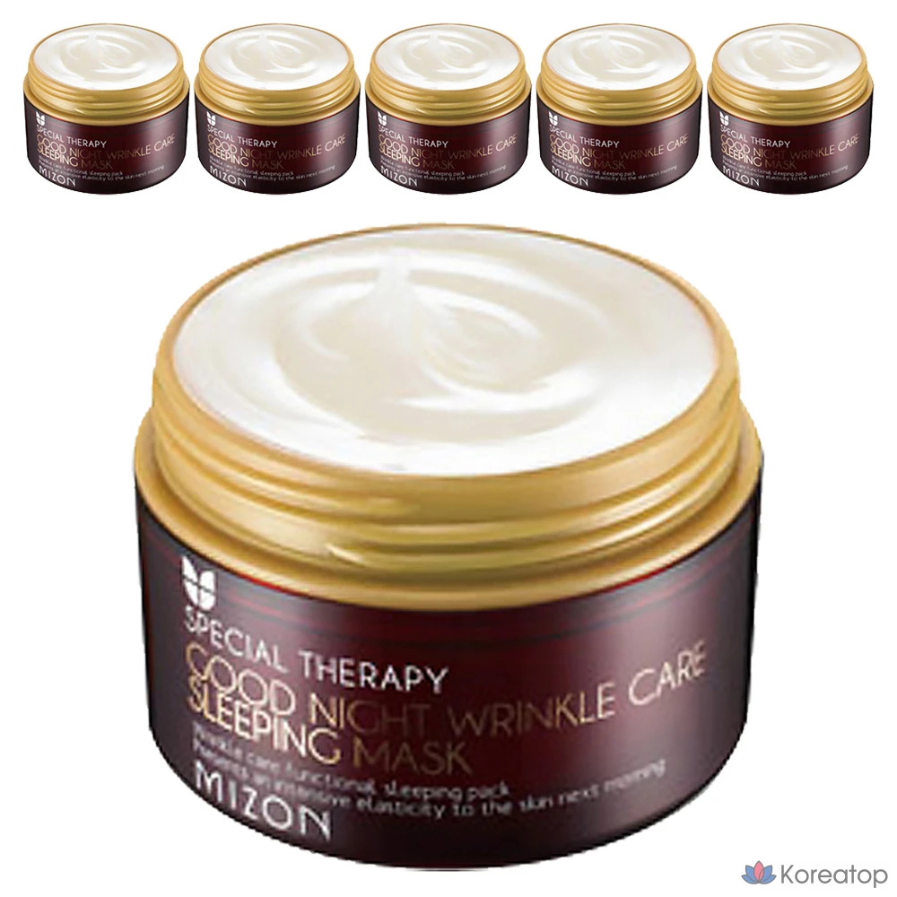 Набор из 6 ночных масок Mizon Good Night Wrinkle Care.