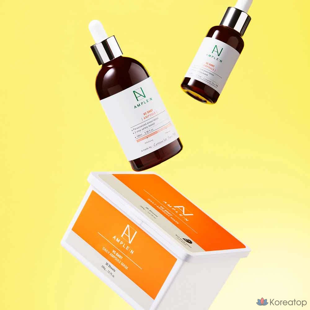 Ампульная маска для лица AMPLE:N &amp; Koreana VC Shot Daily Ampoule Mask, 1 упаковка, 30 штук