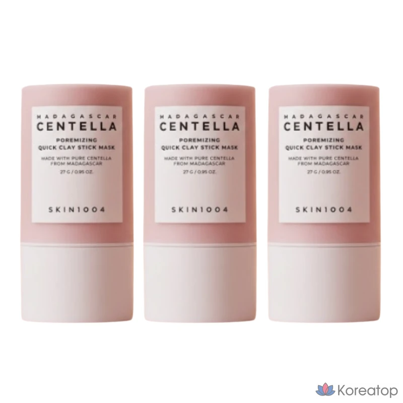 Маска для лица SKIN1004 Madagascar Centella Poremizing Quick Clay Stick Mask, 27 г, 3 шт.