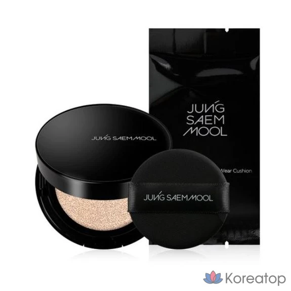 Тональный крем-кушон Jungsaemmool Essential Skin Nude Longwear Cushion Fairlight, основной продукт + сменный блок, 1 шт.