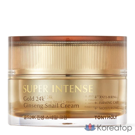 Крем для лица Tony Moly Super Intense Gold 24K с женьшенем и экстрактом улитки, 50 мл, 1 шт.