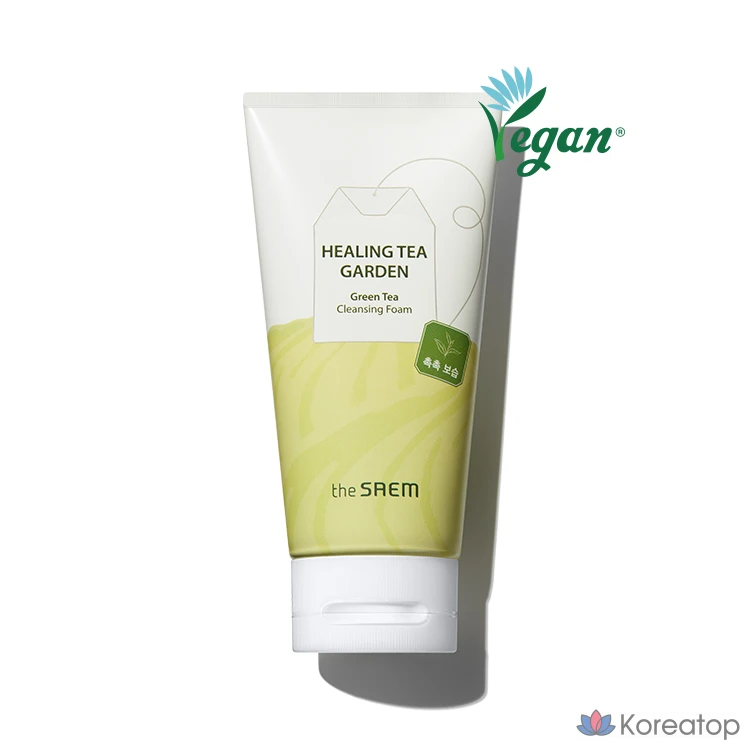 Очищающая пенка для лица The Saem Healing Tea Garden (зеленый чай), 150 мл, 1 шт.