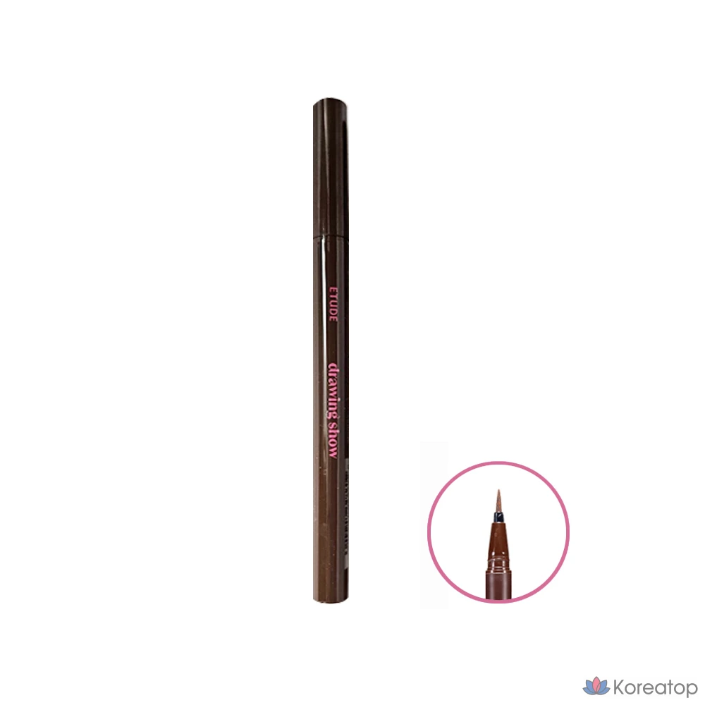 Подводка для глаз Etude House Drawing Show Brush Eyeliner, BR401 Angsim Brown, 1 шт.