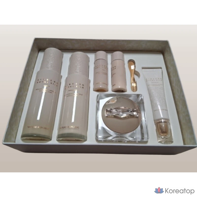 Набор из 3 средств по уходу за кожей Nature Republic Ginseng Royal Silk, 1 комплект.