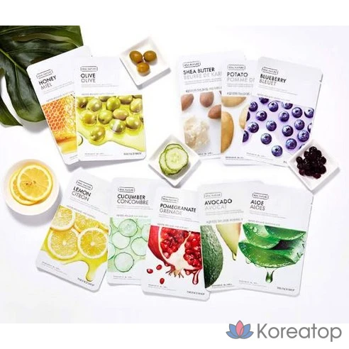 Успокаивающая тканевая маска для лица THE FACE SHOP Real nature aloe