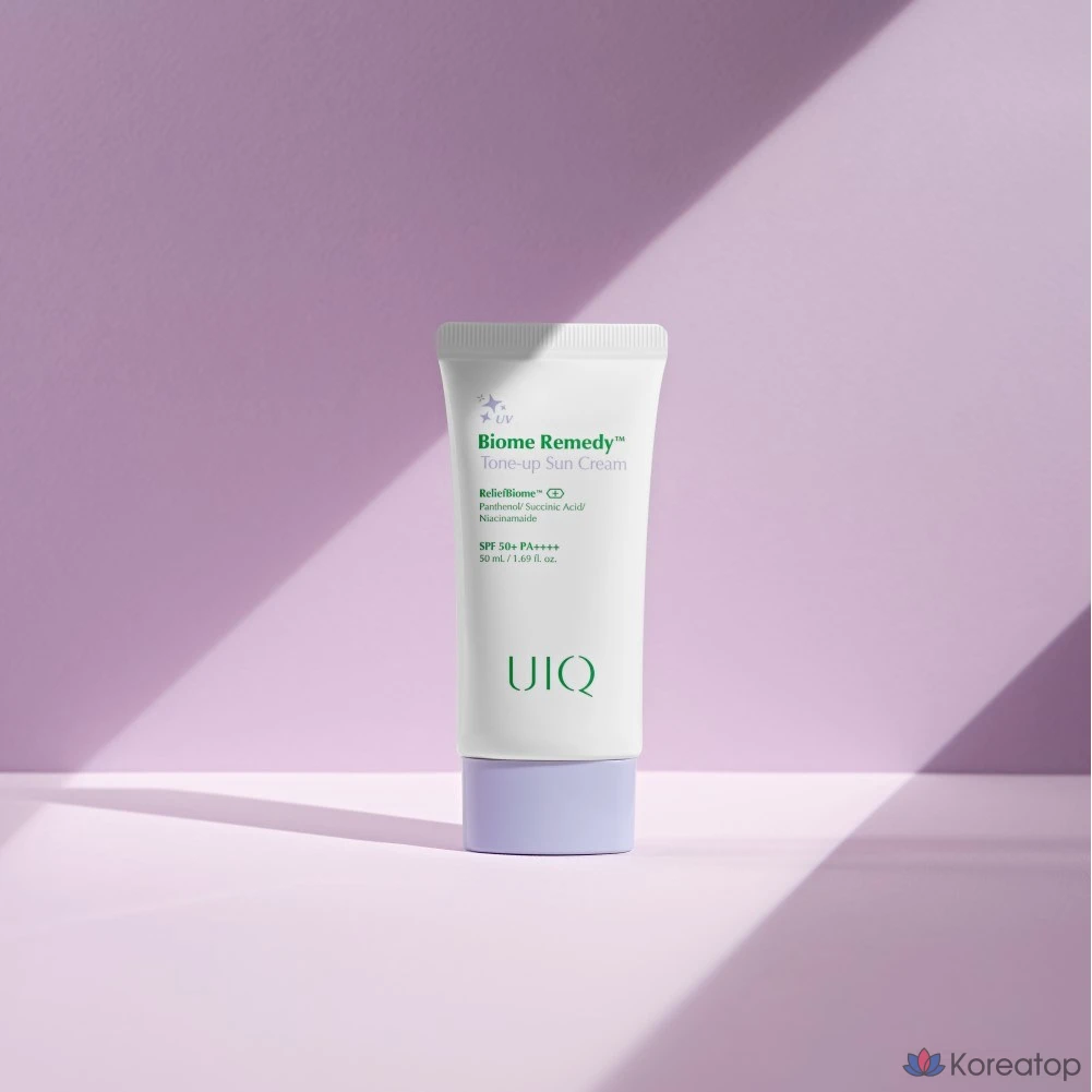 Солнцезащитный крем UIQ Biome Remedy Tone-Up (фиолетовый), 50 мл, 1 шт., фото 3
