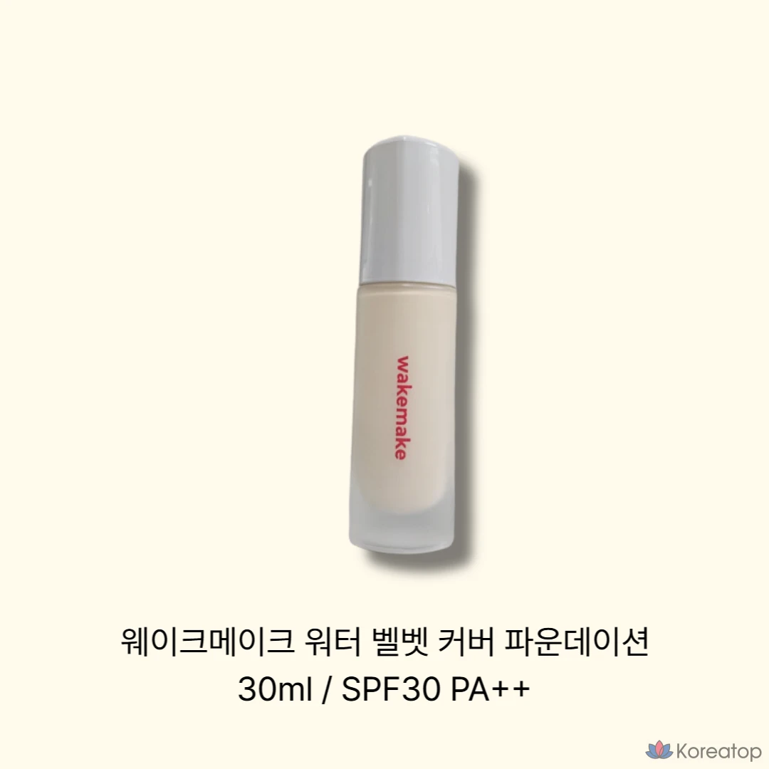 Тональный крем WAKEMAKE Water Velvet Cover Foundation, 30 мл, № 19, фарфоровый, 1 шт.