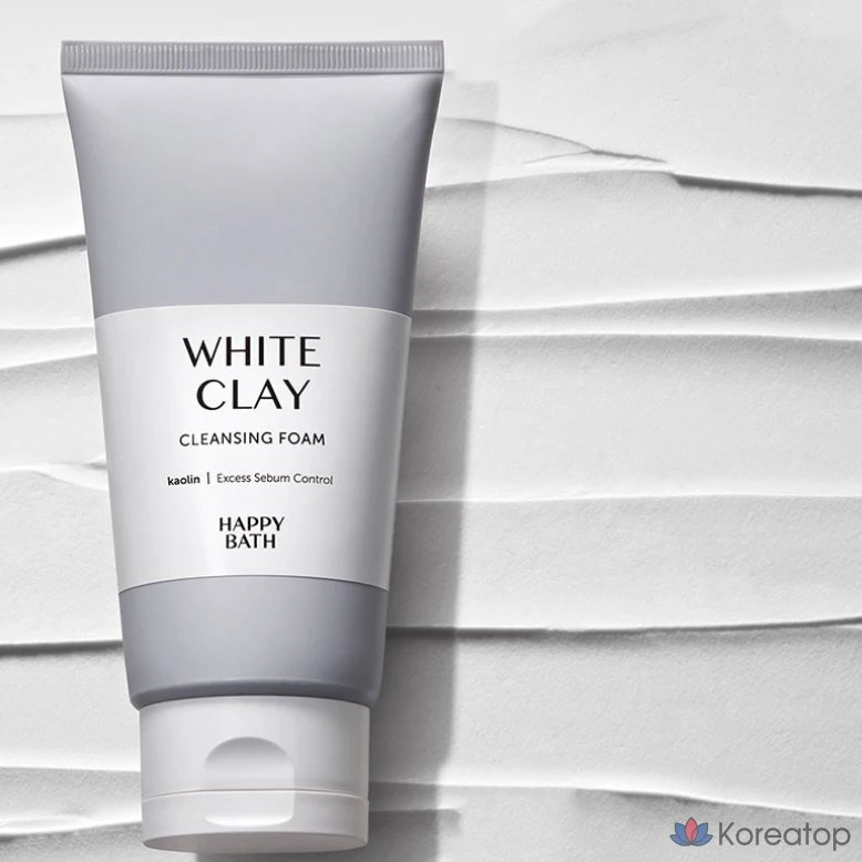 Пенка для очищения пор Happy Bath с белой глиной, 150 г, 1 шт., фото 4