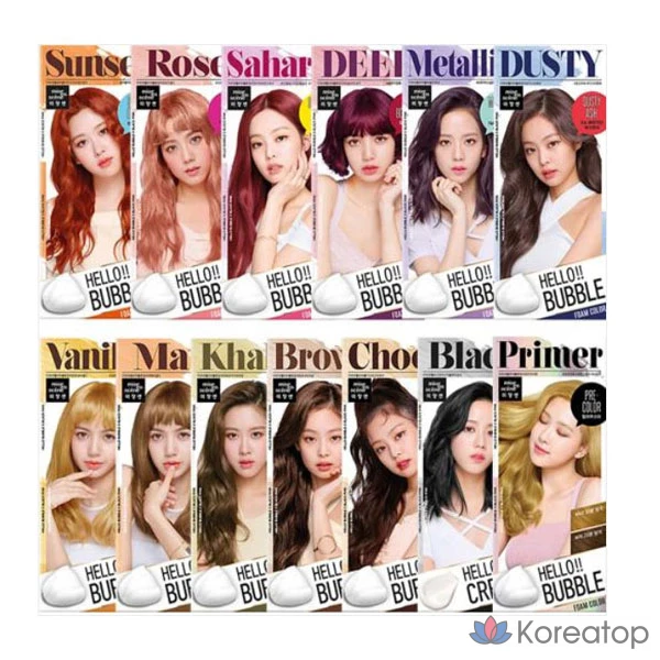 Краска для волос Mise en Scene Hello Bubble, 7K пепельно-хаки коричневый, 1 шт.