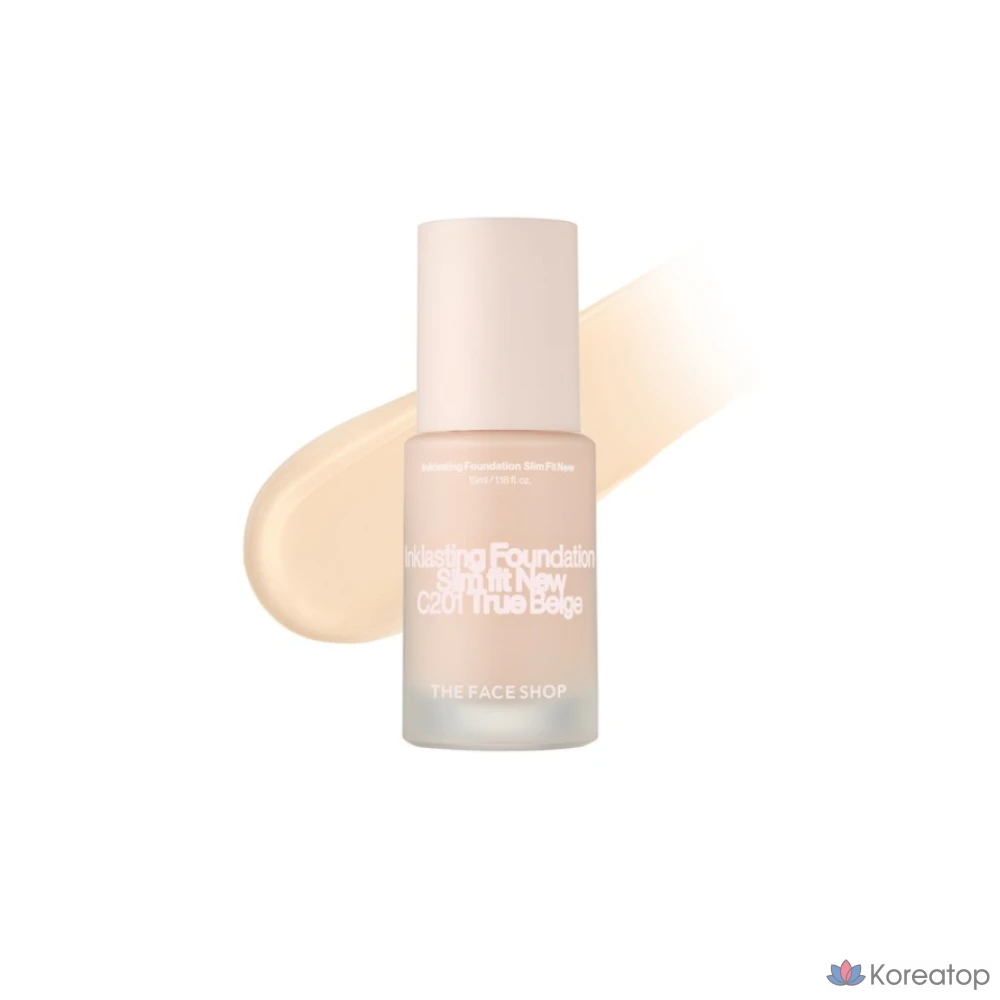 Тональный крем The Face Shop Ink Lasting Foundation Slim Fit EX, 30 мл, 1 шт., цвет C201 True Beige.