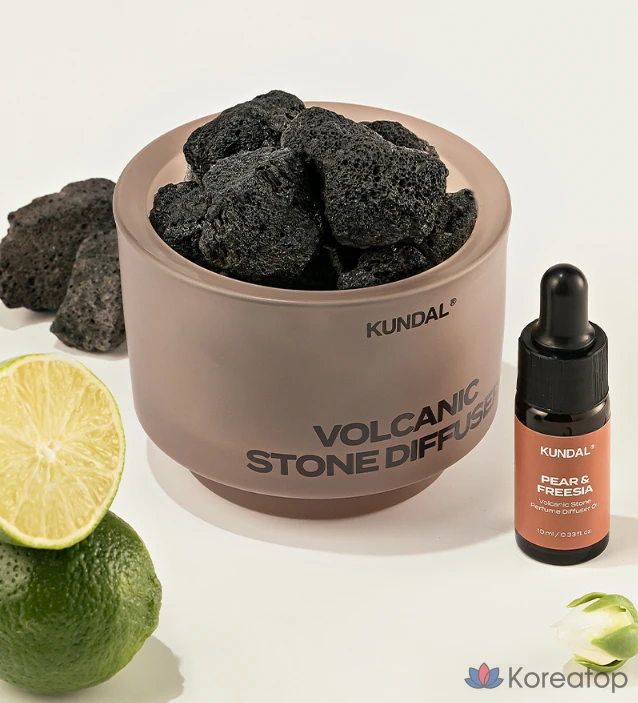 Набор для ухода Kundal Volcanic Stone Perfume Diffuser Set, оттенок Pear & Freesia, 10 мл, 1 шт., фото 3