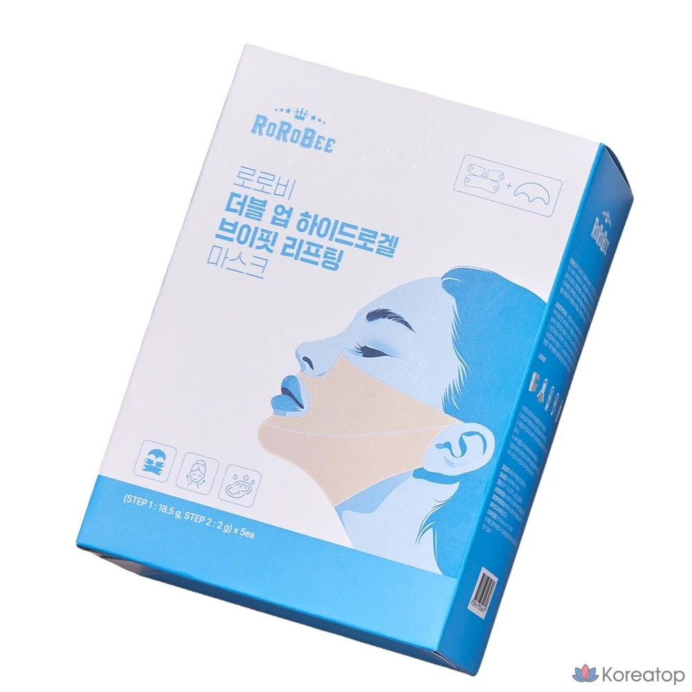 LOLO SKINNY Double Up Collagen Hydrogel V-Line Lifting Pack Mask Sheet LS0010, 5 шт., 10 шт.
