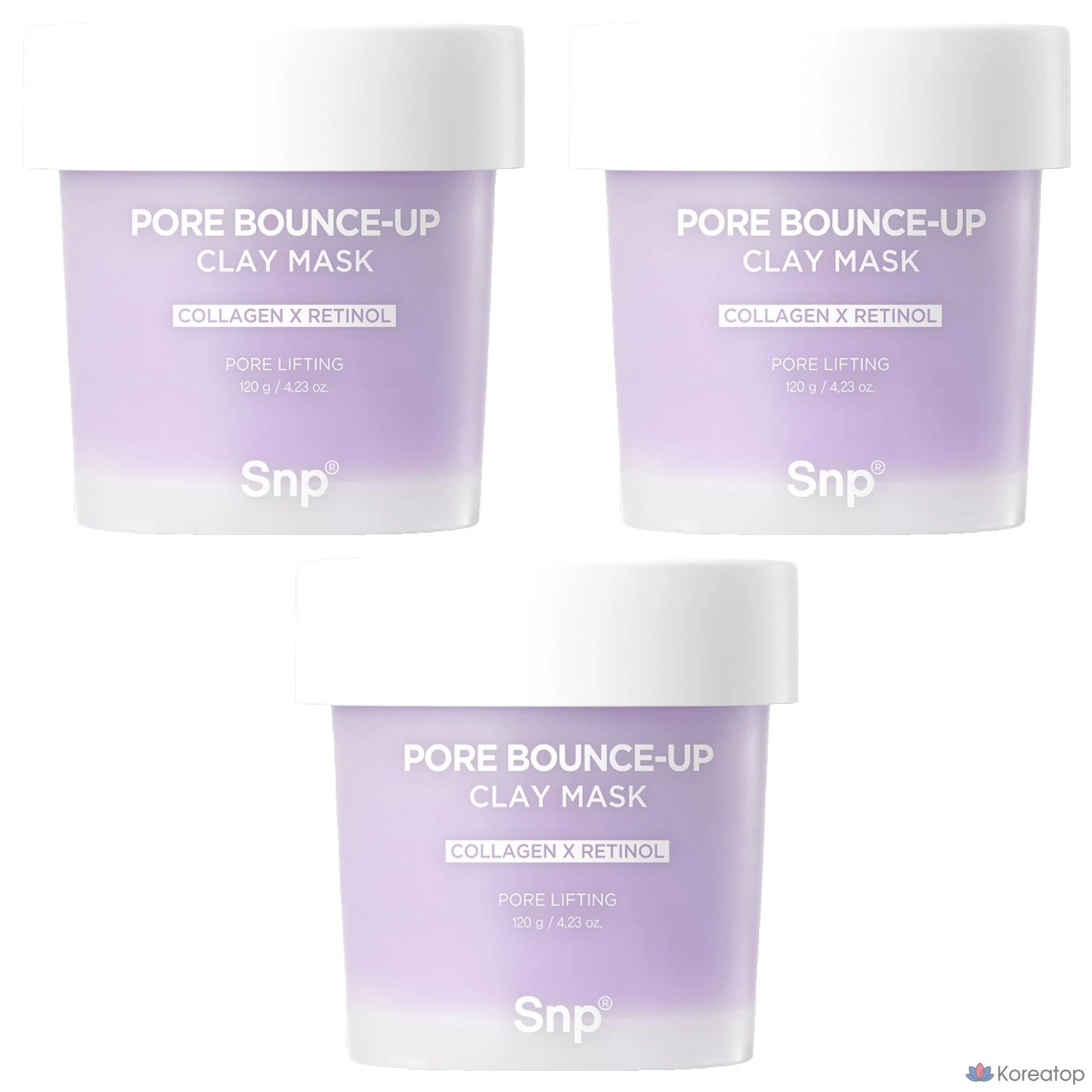 Глиняная маска для сужения пор SNP, 120 г, 1 упаковка, 3 упаковки