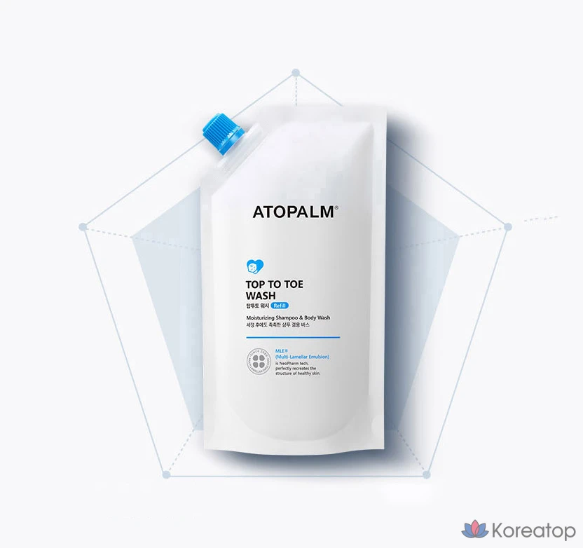 Сменный блок для геля для душа Atopalm Top-to-Toe Wash, 400 мл, 1 шт., фото 2