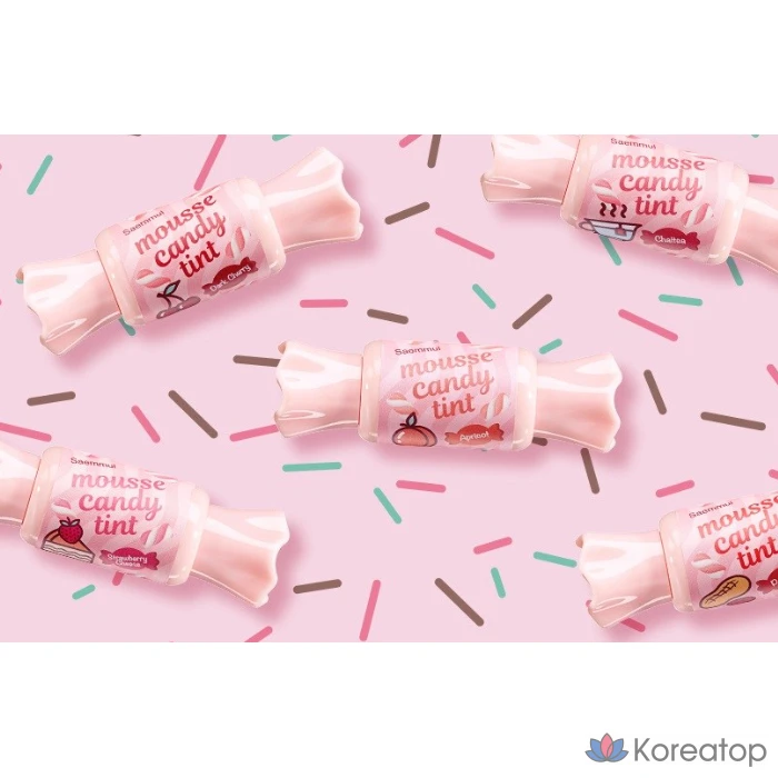 Мусс-тинт The Saem Sammul Mousse Candy Tint, 8 г, 07 Dark Cherry Mousse, 1 шт., фото 3