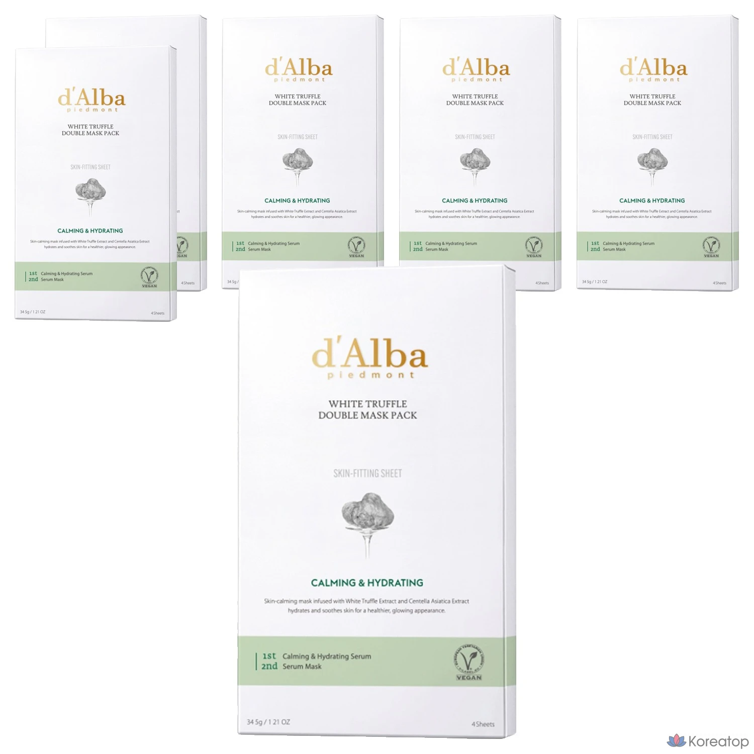 Набор из 4 и 6 масок D'alba White Truffle Double Mask.
