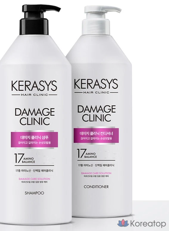 Протеиновый кондиционер для волос KeraSys Damage Clinic, 1,5 л, 1 шт., фото 2