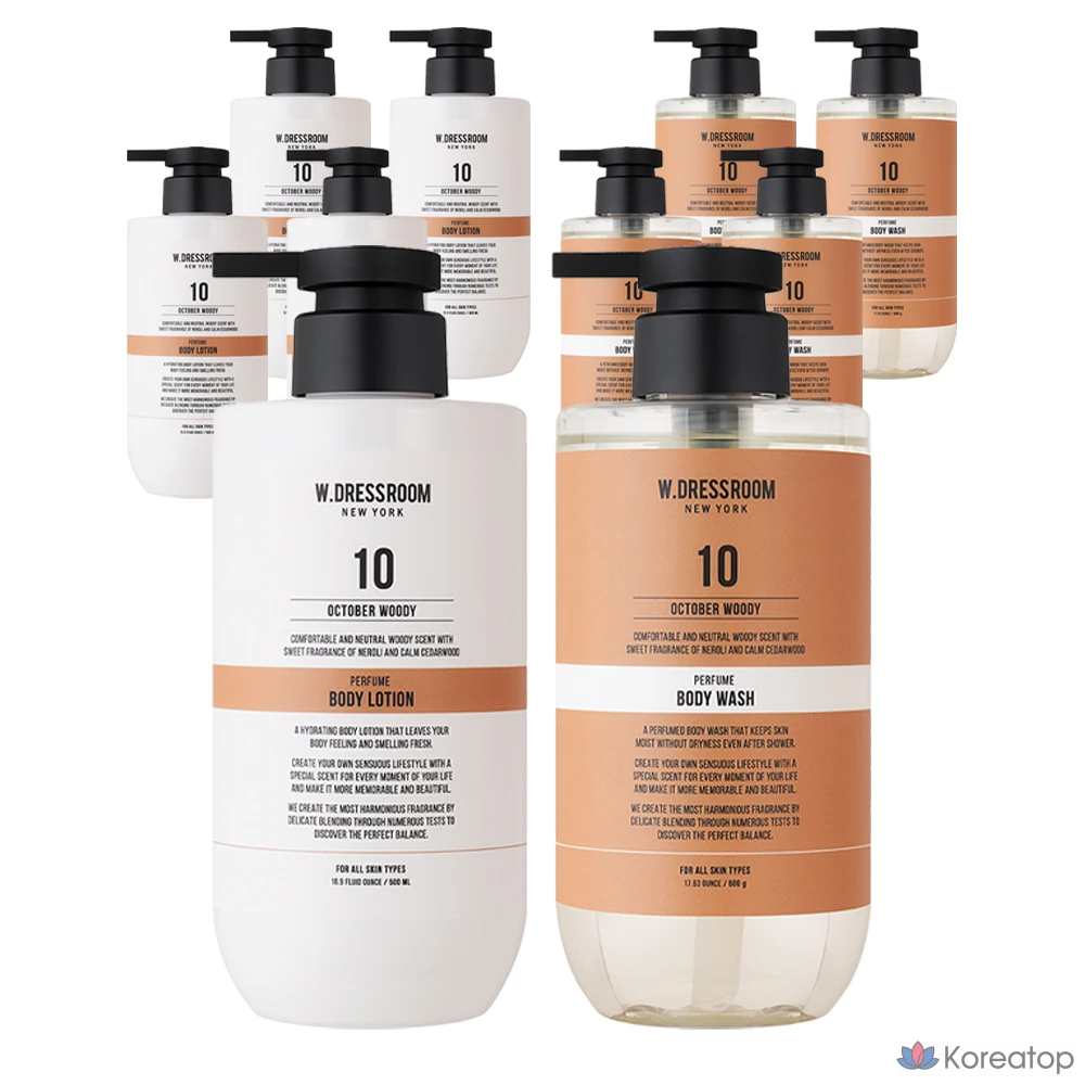 W.Dressroom Парфюмированный гель для душа + лосьон для тела Woody, 5 наборов