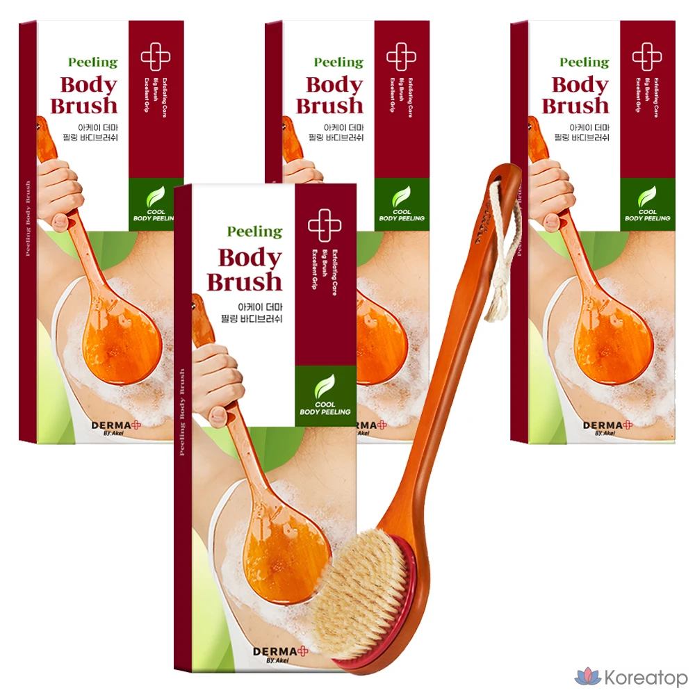 Щетки для пилинга от акне Akei Derma+, разные цвета, 1 упаковка, 4 штуки