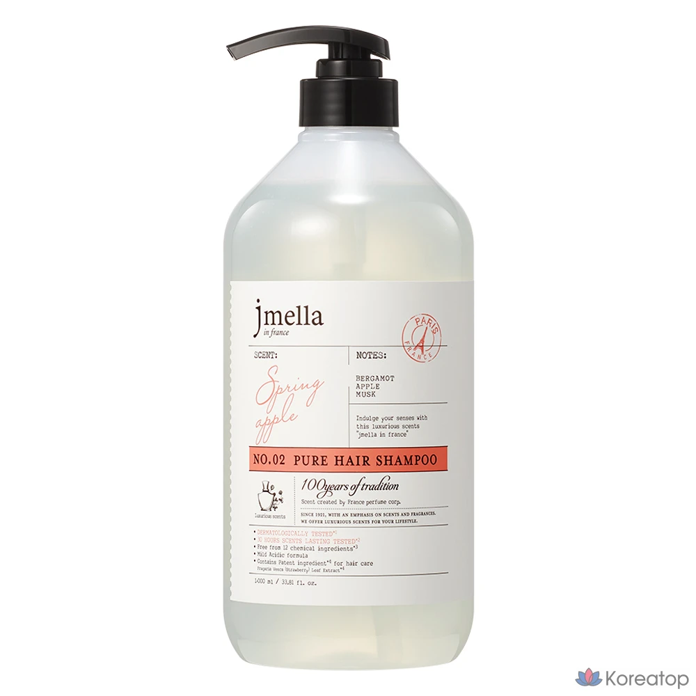 Шампунь для волос Pure Spring Apple с ароматом цветочного яблока, 1 л, 1 шт.