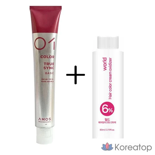 Краска для волос Amos Colorgenic True Sync, 80 мл + окислитель, 1 шт.